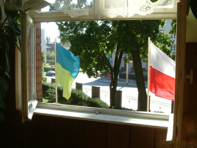 ukrainische und polnische Fahne