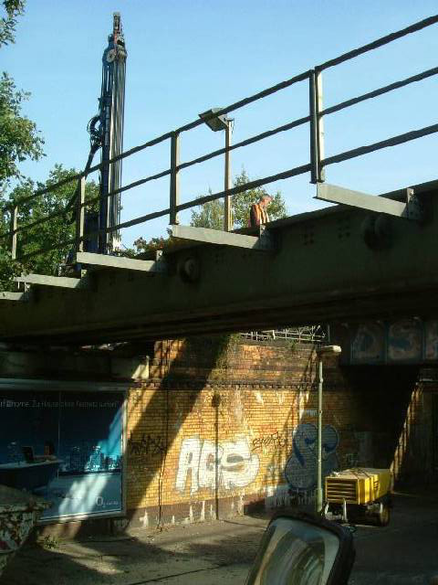 Baustelle Drakestraße, nördliche S-Bahnbrücke