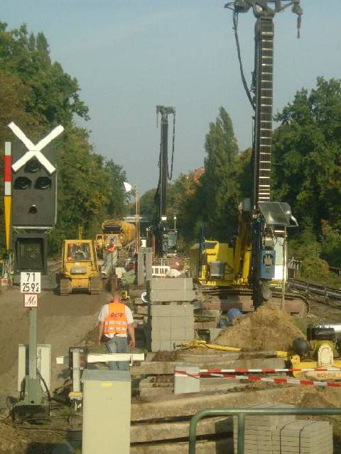 Baustelle Drakestraße, Blick vom S-Bahnhof Berlin Lichterfelde West (2)