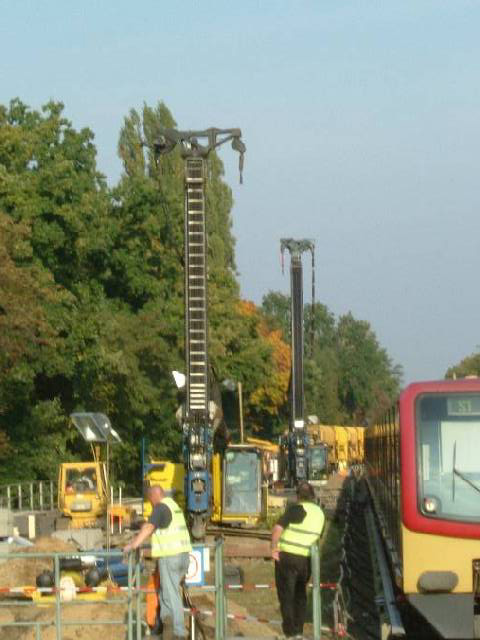 Baustelle Drakestraße, Blick vom S-Bahnhof Berlin Lichterfelde West (5)