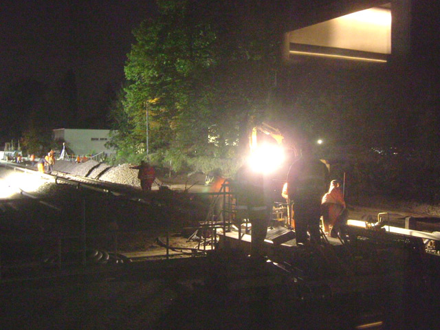 Lichterfelde-West, Blick vom Bahnsteig auf die Baustelle